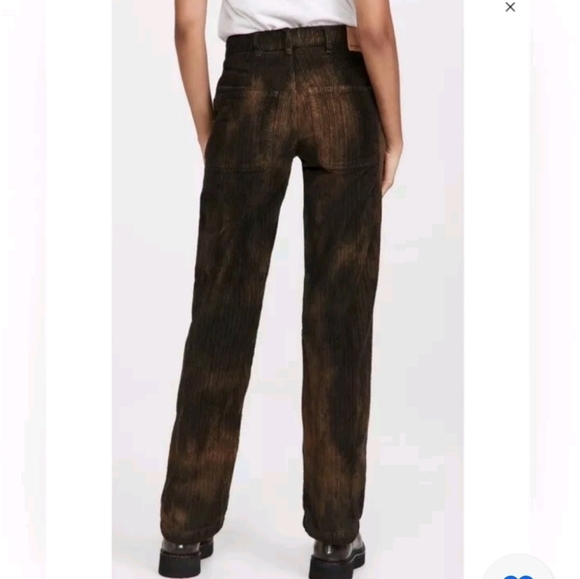 WE THE FREE Reese Pitched Straight Leg Corduroy Tie Dye Brown Tan Pants in Chava - Picture 3 of 13